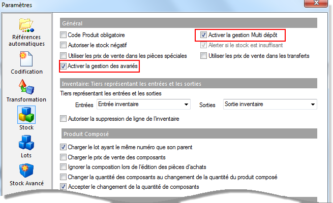 Gestion des avariés - Inabex : PharmaX et iCom